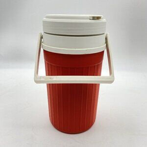 Vintage Fiesta Half Gallon Water Jug Red USA Insulated Thermos‎ Camping Picnic